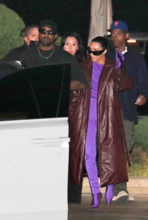 Kim Kardashian - With Kanye West seen with friends at Nobu in Malibu