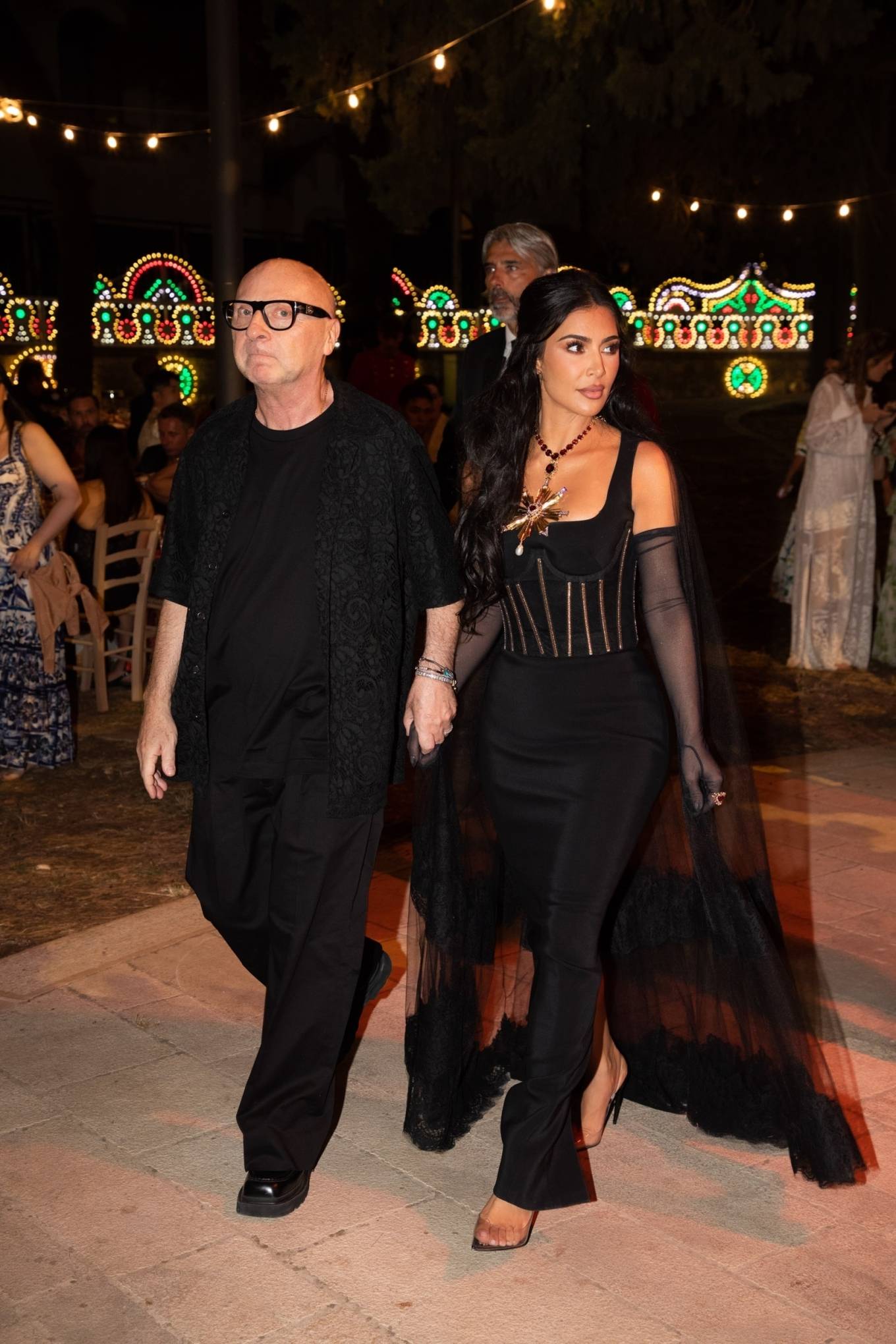 Kim Kardashian With Kris Jenner On Dolce And Gabbanas Alta Moda