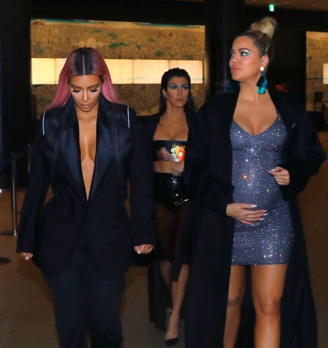 Kim, Khloe and Kourtney Kardashian out for dinner in Tokyo