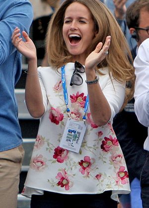 Kim Murray watching Andy Murray win the Aegon Tennis Championships at Queens