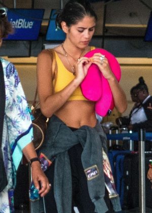 Kim Turnbull at Airport in Barbados