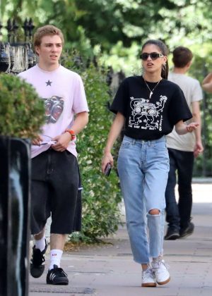 Kim Turnbull with Rocco Ritchie out in London