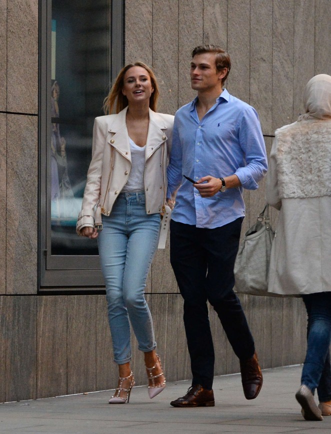 Kimberley Garner and boyfriend out in Covent Garden