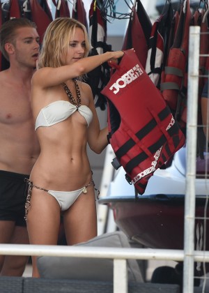 Kimberley Garner in White Bikini in St. Tropez