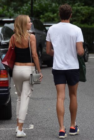 Kimberley Garner - Out and About With Ollie Chambers on Kings Road in Chelsea