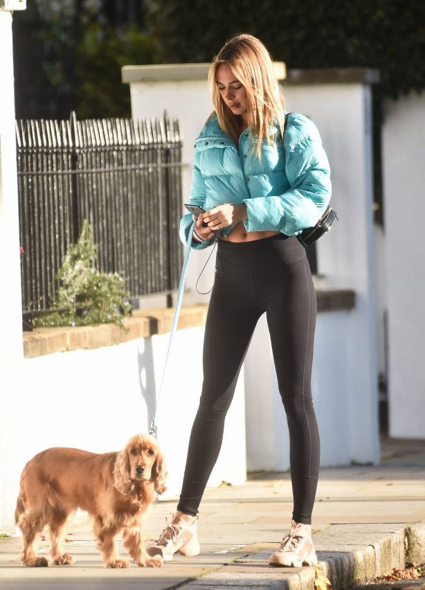 Kimberley Garner - Out with her dog on lockdown in London