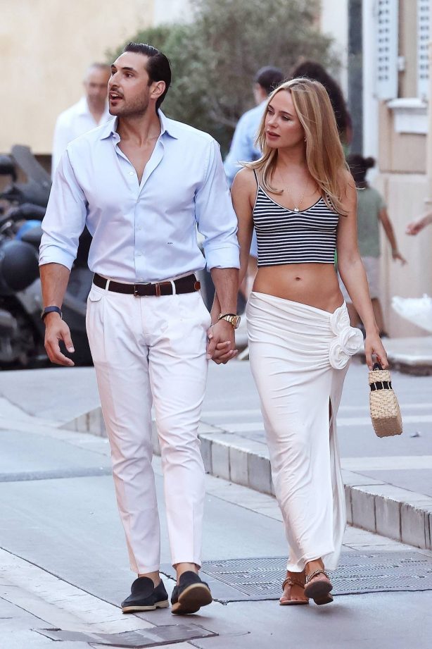 Kimberley Garner - Photographed going out with her boyfriend Andreas Anthis in Saint Tropez