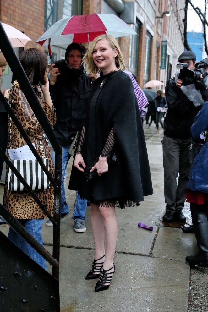 Kirsten Dunst - Arriving Rodarte 2016 Fashion Show in NYC