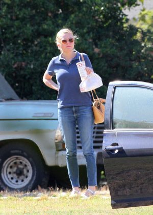 Kirsten Dunst in Jeans Out in Los Angeles