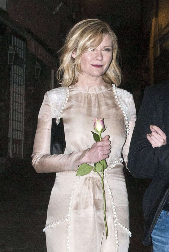 Kirsten Dunst in Long Dress out in Cannes