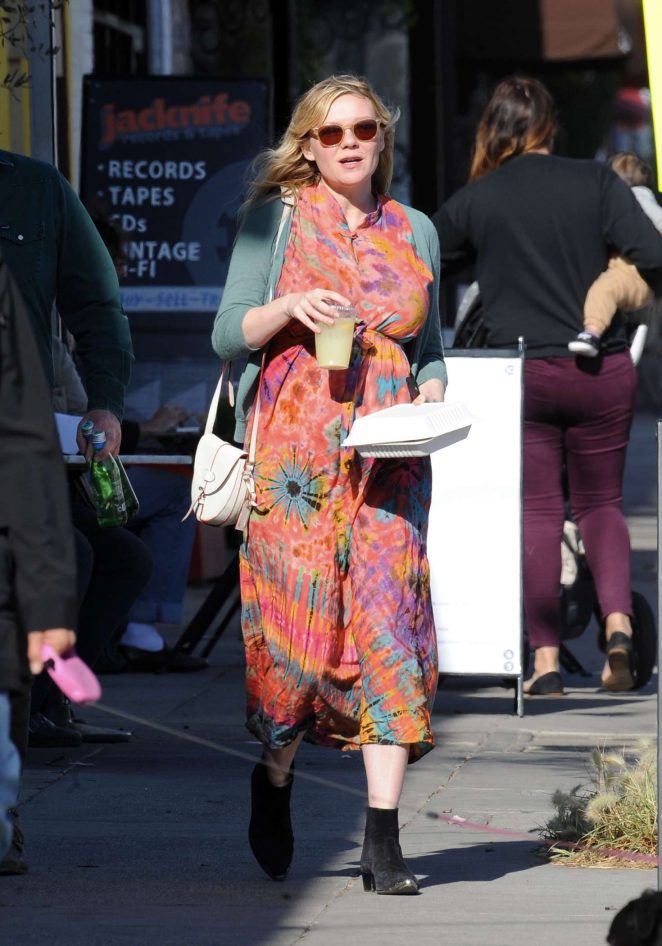 Kirsten Dunst in Long Dress - Out in Los Angeles