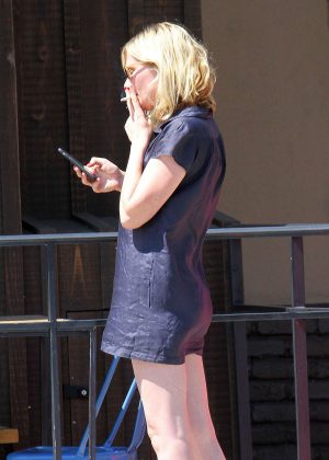 Kirsten Dunst in Mini Dress out Shopping in LA