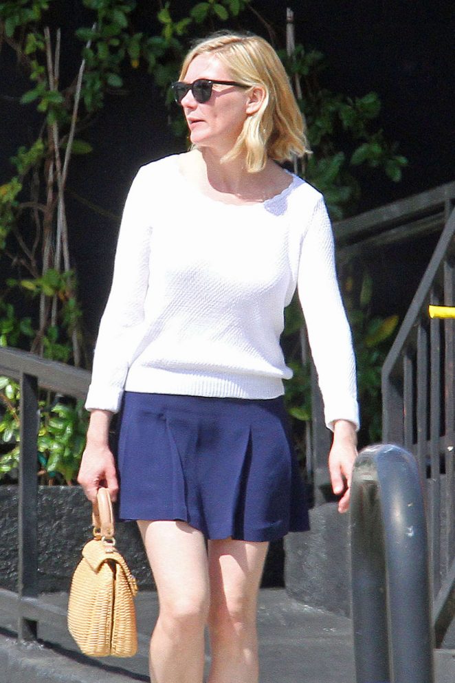 Kirsten Dunst in Mini Skirt Out in Los Angeles