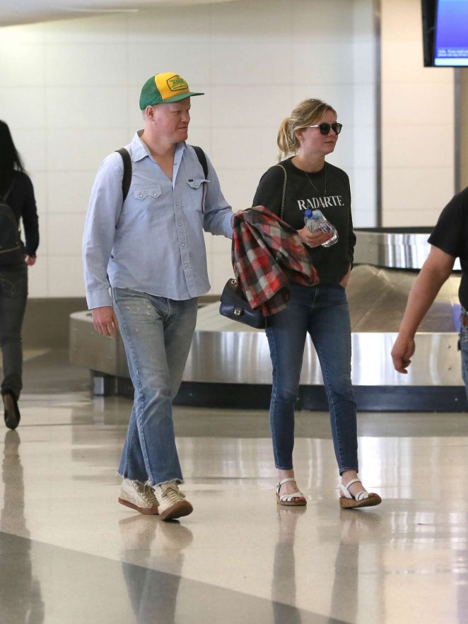Kirsten Dunst with Jesse Plemons at LAX Airport -04 | GotCeleb