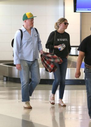 Kirsten Dunst with Jesse Plemons at LAX Airport in Los Angeles