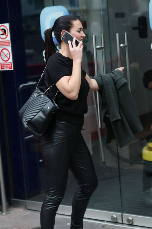 Kirsty Gallacher - Arrives at Global Offices in London