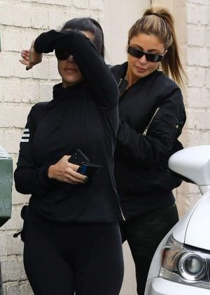 Kourtney Kardashian and Larsa Pippen - Leaving La Scala in Beverly Hills