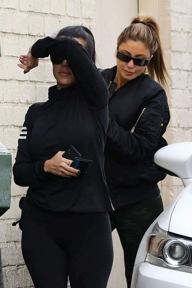 Kourtney Kardashian and Larsa Pippen - Leaving La Scala in Beverly Hills