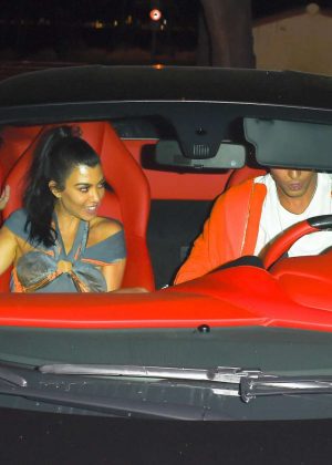 Kourtney Kardashian and Younes Bendjima Leaving Gotha nightclub in Cannes