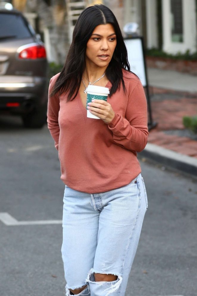 Kourtney Kardashian at Alfred's Coffee in West Hollywood