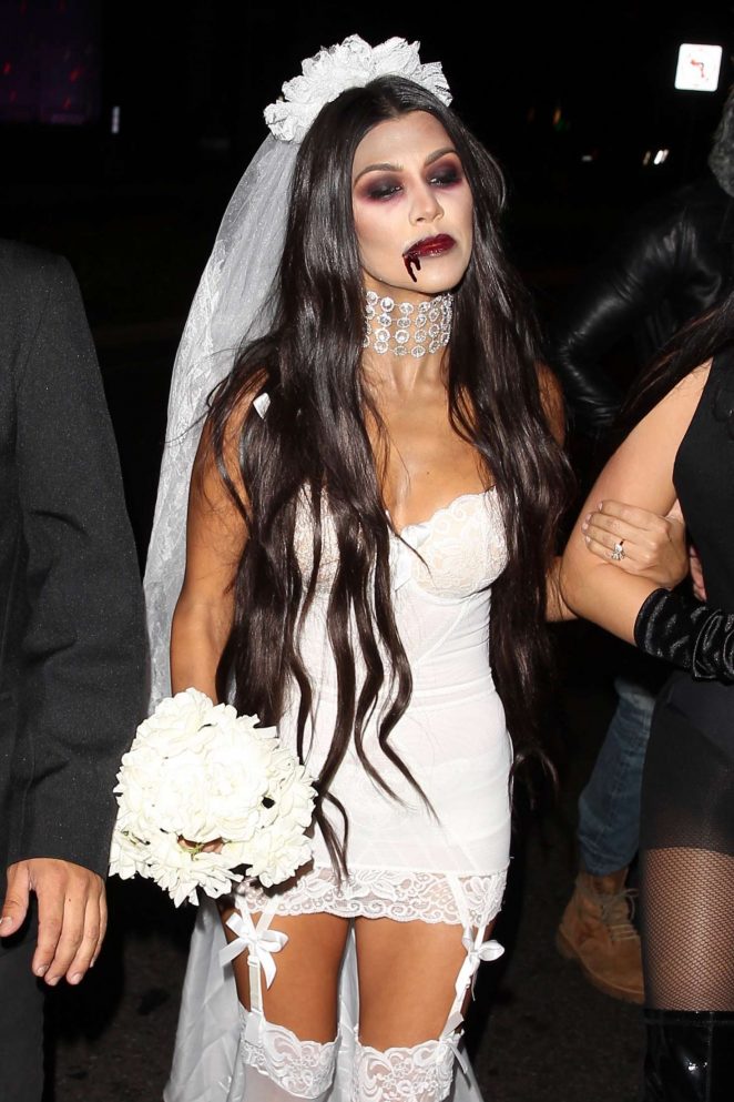 Kourtney Kardashian at Bootsy Bellows Halloween Party in West Hollywod