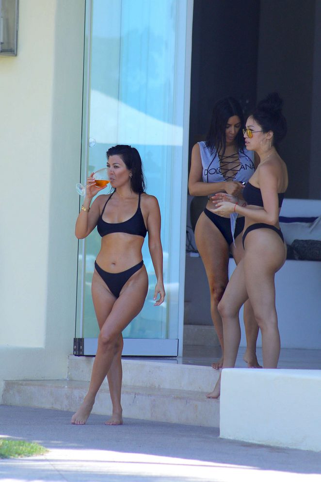 Kourtney Kardashian in Bikini at Casa Aramara in Mexico