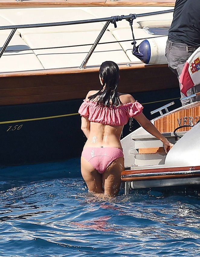 Kourtney Kardashian in Bikini in Portofino