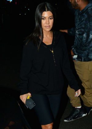 Kourtney Kardashian in Black - Out for dinner in Los Angeles