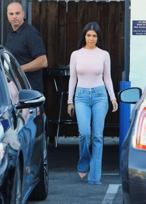 Kourtney Kardashian in Tight Jeans Out In LA
