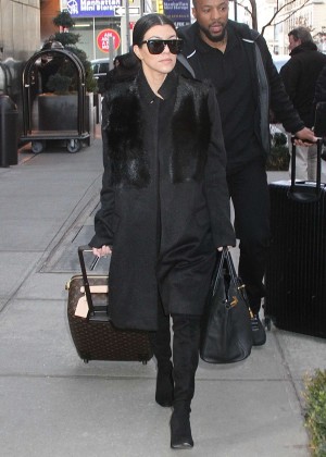 Kourtney Kardashian - Leaving a hotel in New York City