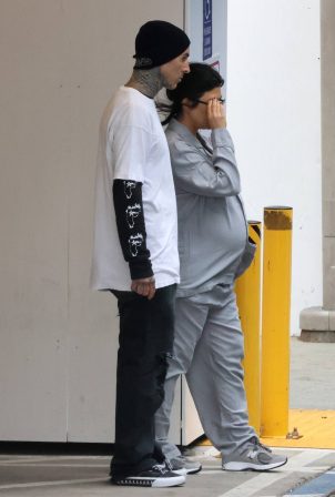Kourtney Kardashian - With husband Travis Barker leaving a Hospital in Los Angeles
