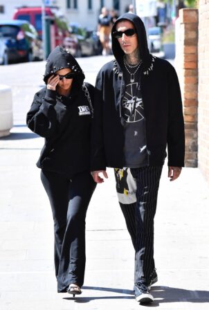 Kourtney Kardashian - With Travis Barker arrive for the Dolce and Gabbana event to Venice