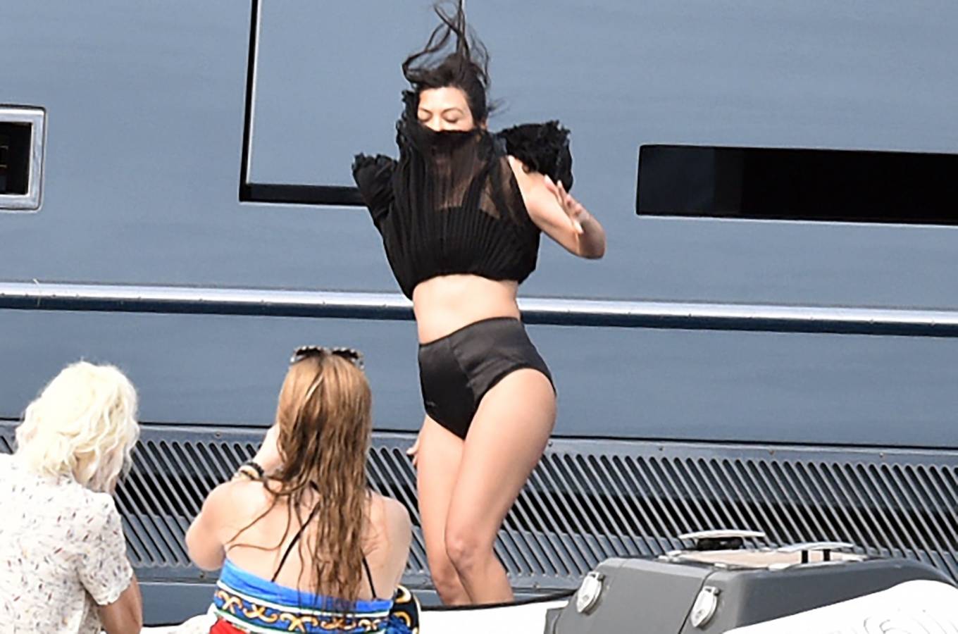 Kourtney Kardashian 2022 : Kourtney Kardashian – With Travis Barker on their boat in Portofino-01