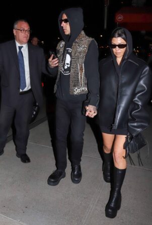 Kourtney Kardashian - With Travis Barker seen while leaving their New York Hotel