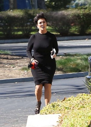 Kris Jenner in Tight Dress out in Hollywood