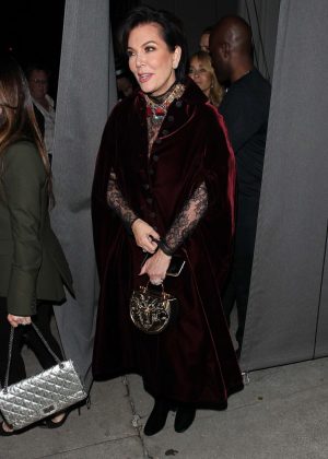 Kris Jenner - Leaving Craigs in West Hollywood