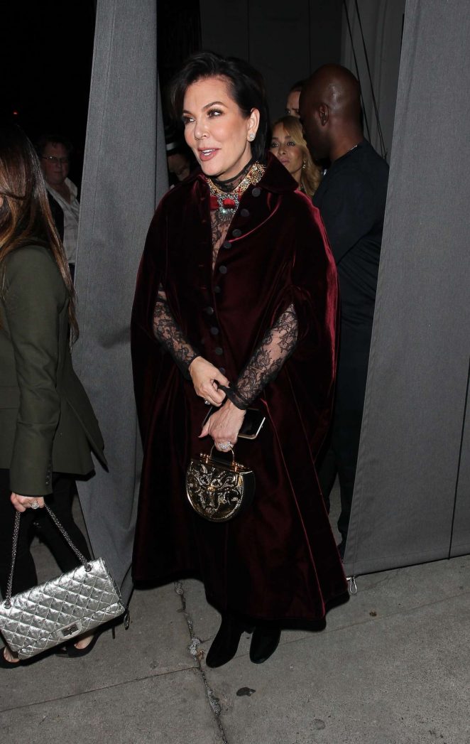 Kris Jenner - Leaving Craigs in West Hollywood