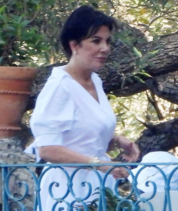 Kris Jenner - Seen arriving at the Dolce & Gabbana Villa in Portofino