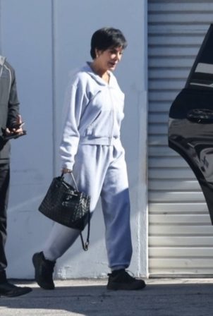 Kris Jenner - Seen in cozy sweats and sneakers in Los Angeles