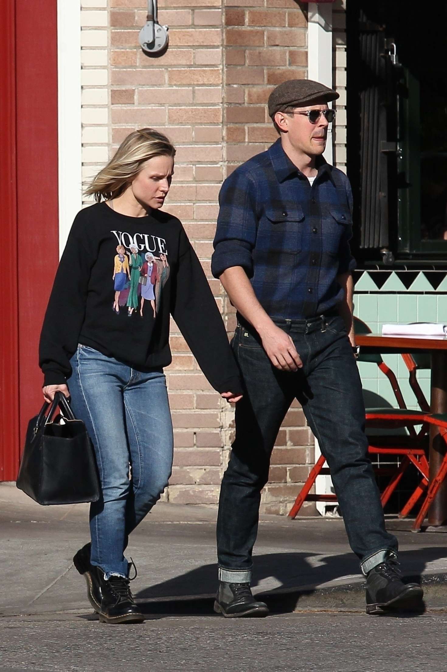 Kristen Bell and Chris Lowell - Out and about in Los Angeles
