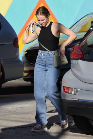 Kristen Bell - Dons a black tank top and jeans while out near her L.A. home