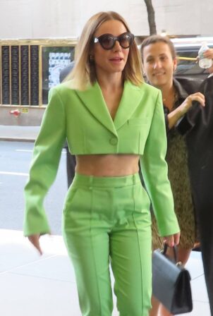 Kristen Bell - In a lime outfit outside NBC Studios in NYC