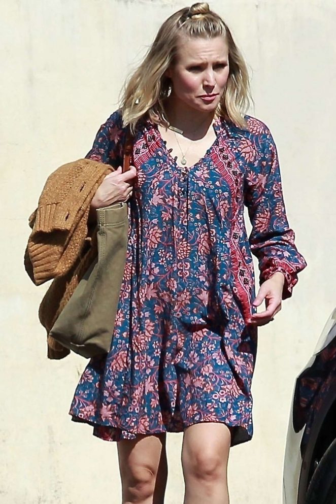 Kristen Bell in Mini Dress - Out in Los Angeles