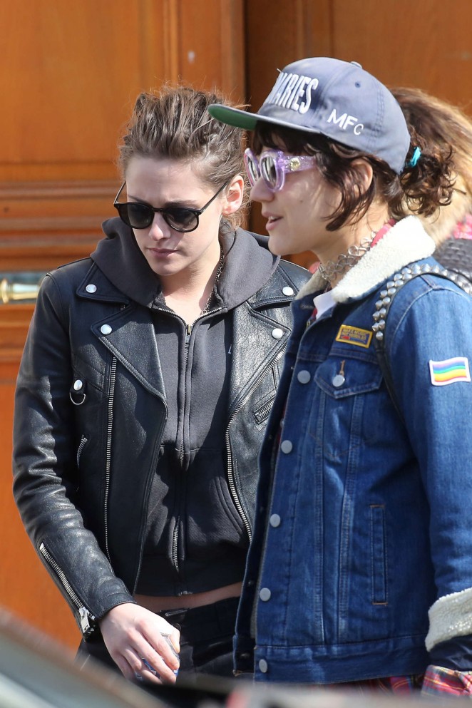 Kristen Stewart and girlfriend Soko leaving the dentist in Paris