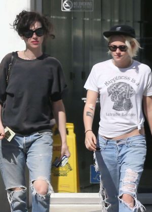 Kristen Stewart and St Vincent in Ripped Jeans out in Los Angeles