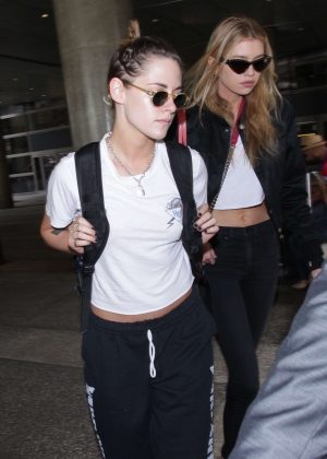 Kristen Stewart and Stella Maxwell - Arriving at LAX Airport in Los Angeles
