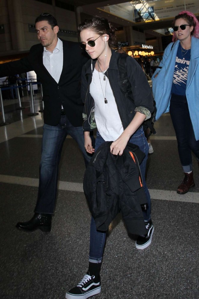 Kristen Stewart - Arriving at LAX in Los Angeles