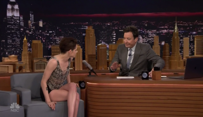 Kristen Stewart at The Tonight Show starring Jimmy Fallon in NYC