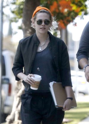 Kristen Stewart in Black Pants out in Los Angeles