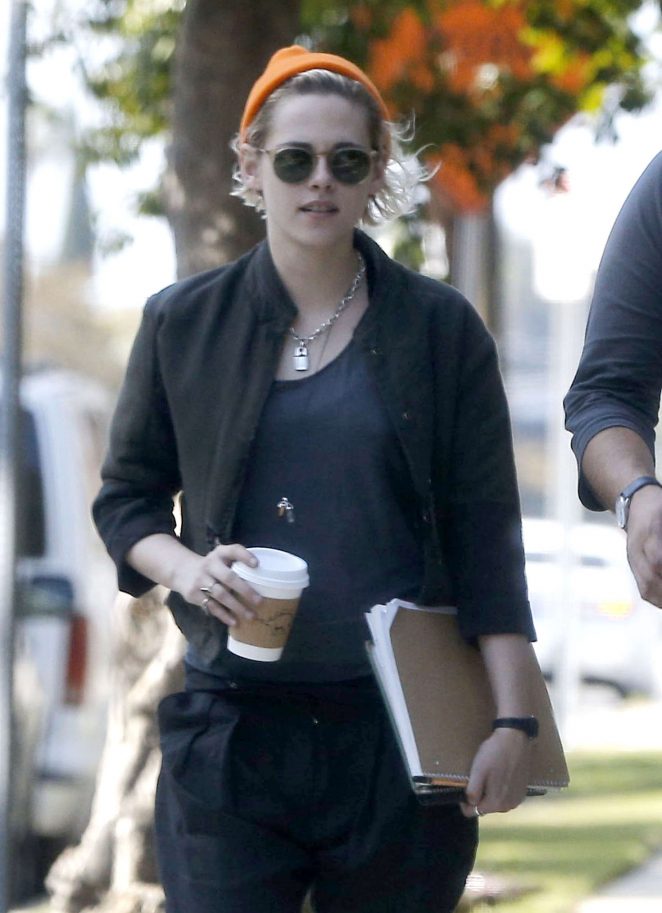 Kristen Stewart in Black Pants out in Los Angeles